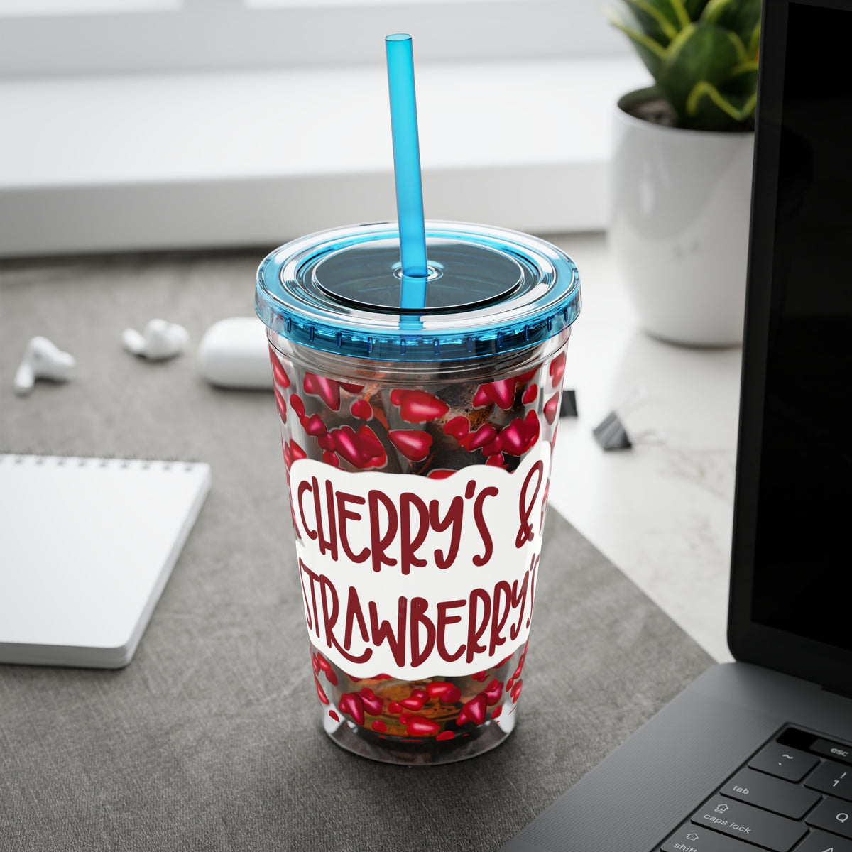 Cherry & Strawberry - Clear Cup