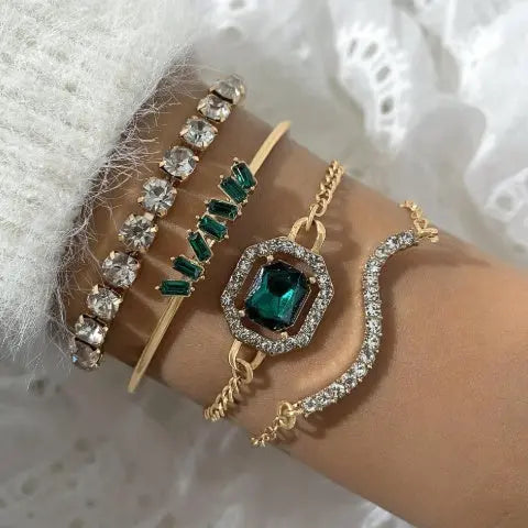 „Fashion Special Diamond Jade“ Armband-Set - 0 #