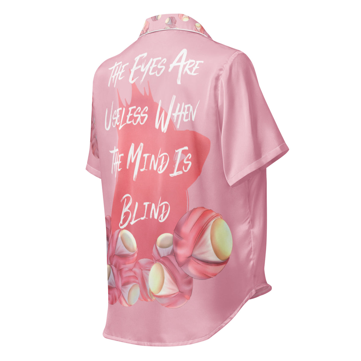 Rosè Eyeballs - kurzes Pyjama-Top - PJ #