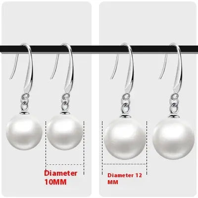 Fashionable Elegant Round Shell Pearl And Pearl Earrings - 0 #