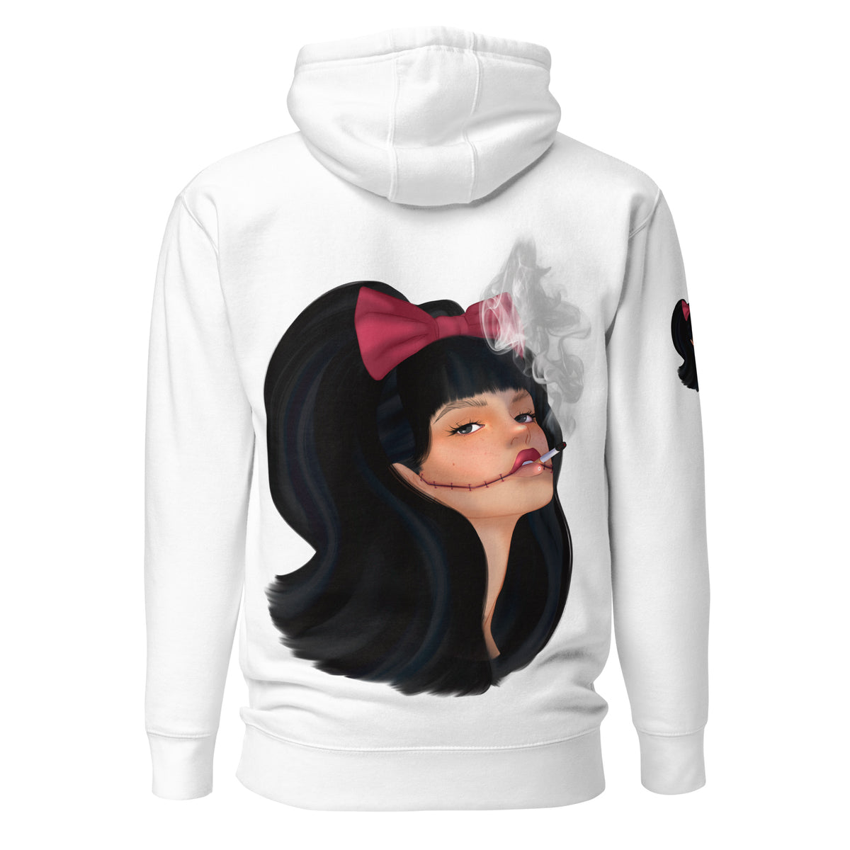 Stiched Smile - Unisex-Kapuzenpullover - Kapuzenpullover #