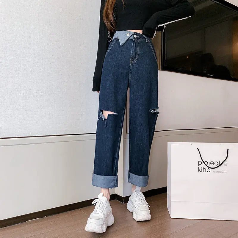 Tube Hole Mop Pants - Jeans #
