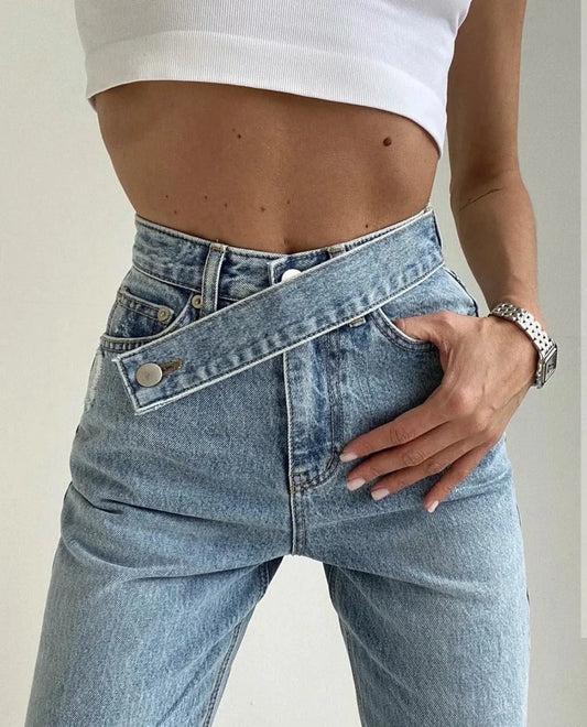 Wide-Legged Straight Jeans - Jeans #