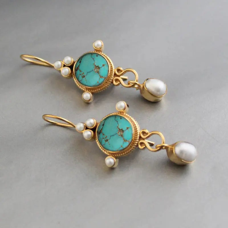 'Alloy Pearl Ornament' Ohrringe -   0 #