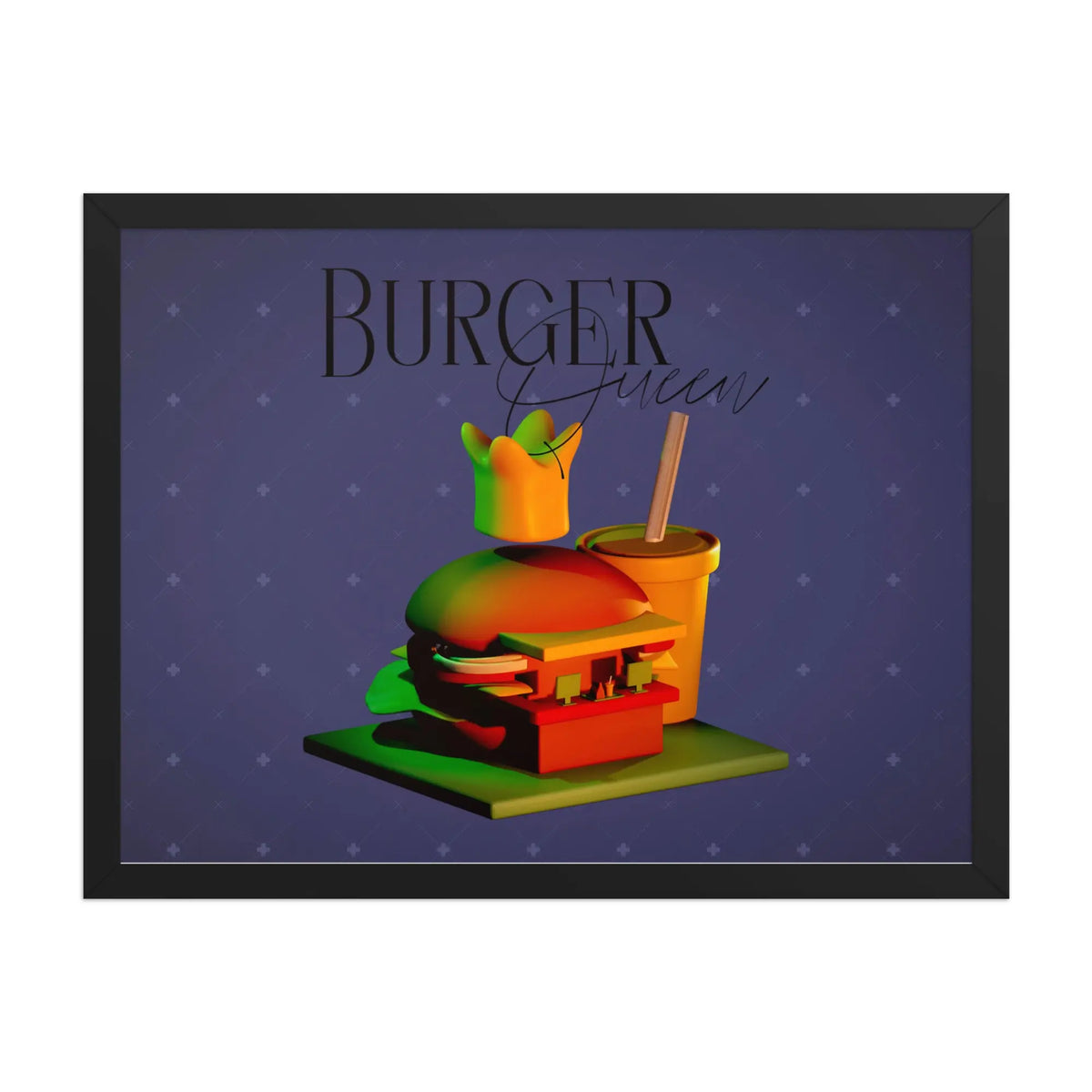 Burger Queen - Gerahmtes Poster -   gerahmtes Poster #