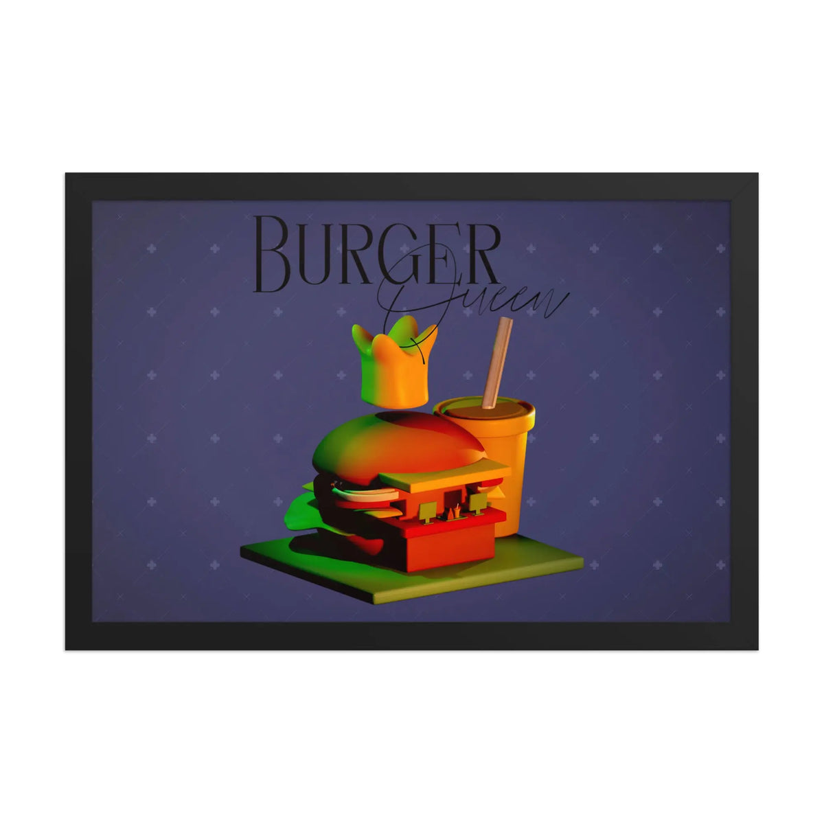 Burger Queen - Gerahmtes Poster -   gerahmtes Poster #