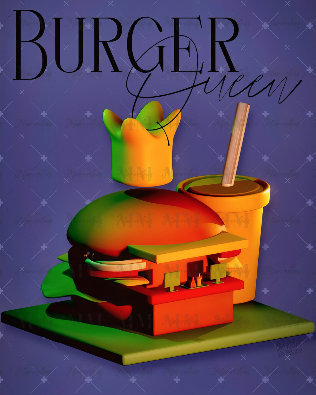 Burger Queen - tablet wallpaper