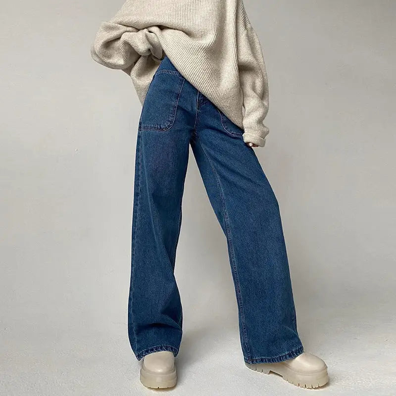 'Casual Patch Pocket' Jeans -   Jeans #