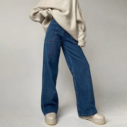 'Casual Patch Pocket' Jeans -   Jeans #