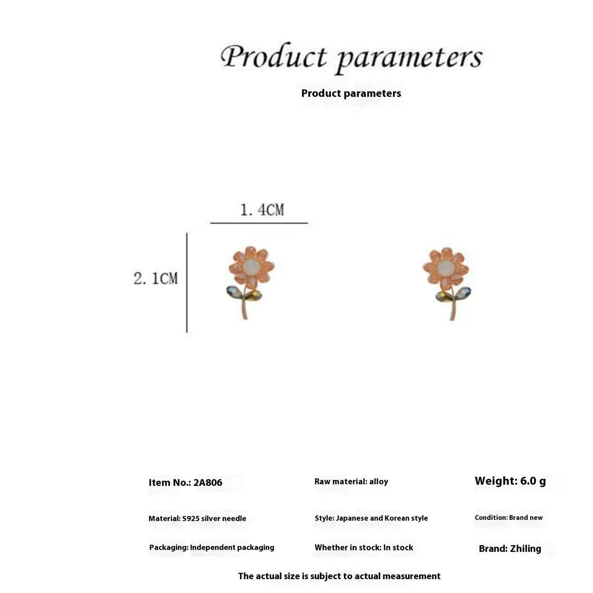 Crystal Petal Earrings For Women Minimalist Design -   0 #