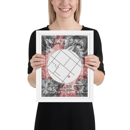 „Favorite Place“ - Personalisierter Poster mit Rahmen