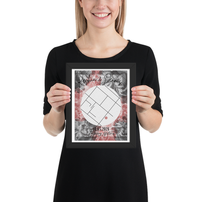 „Favorite Place“ - Personalisierter Poster mit Rahmen