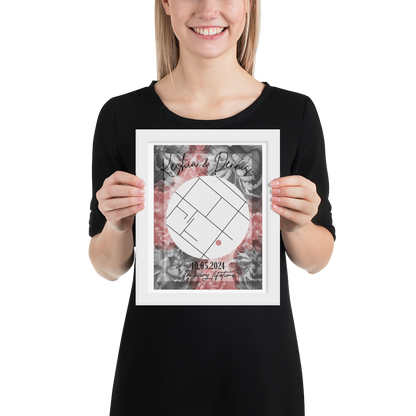 „Favorite Place“ - Personalisierter Poster mit Rahmen