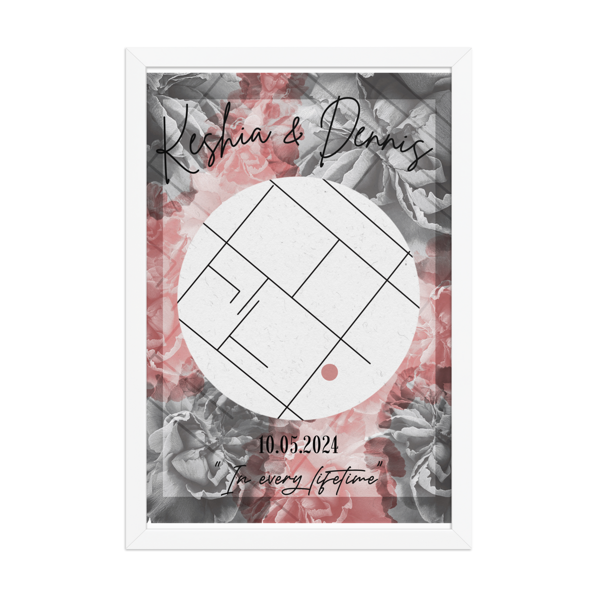 „Favorite Place“ - Personalisierter Poster mit Rahmen