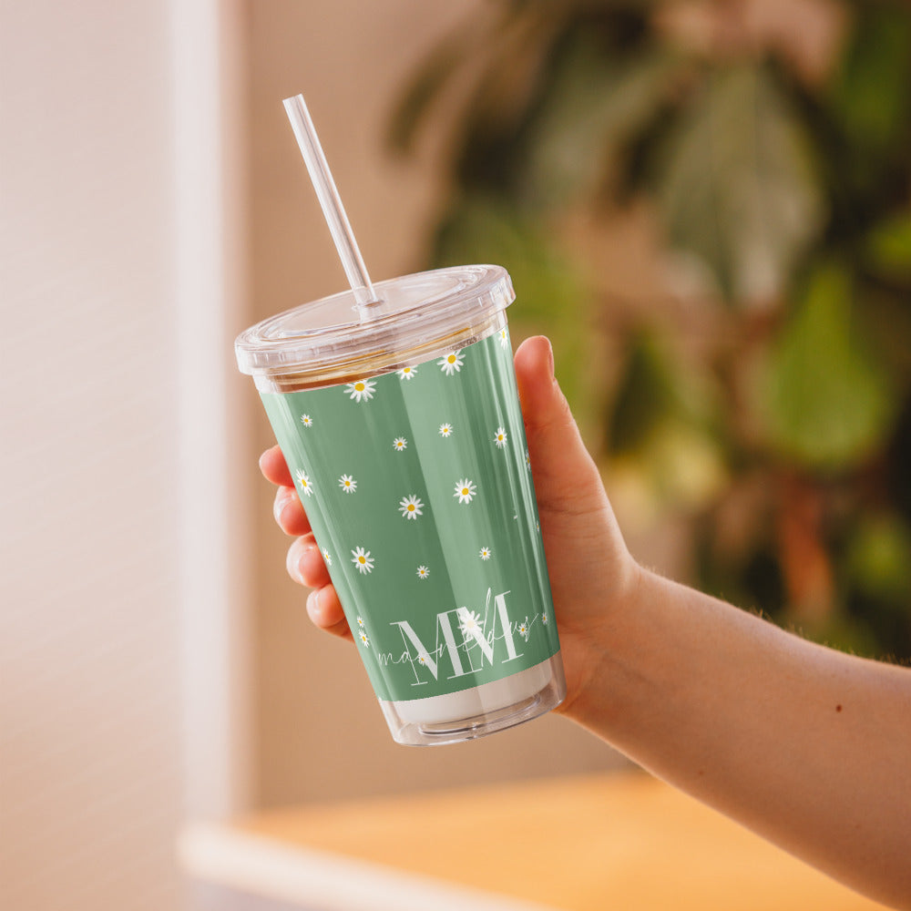 Flower Pattern - Clear Cup