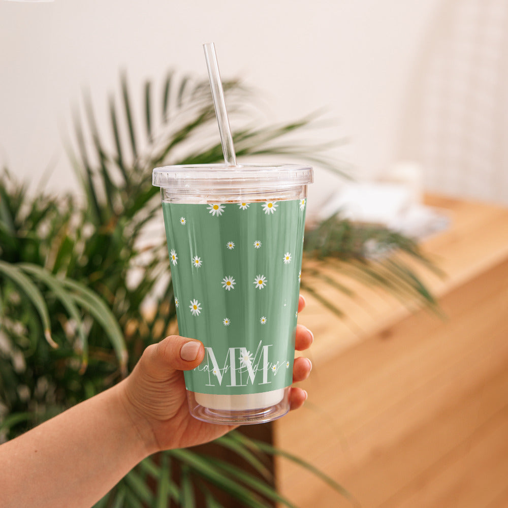 Flower Pattern - Clear Cup