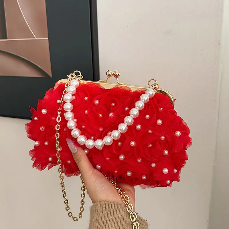 "Flower Pearl" - Dinner Clutch -   0 #