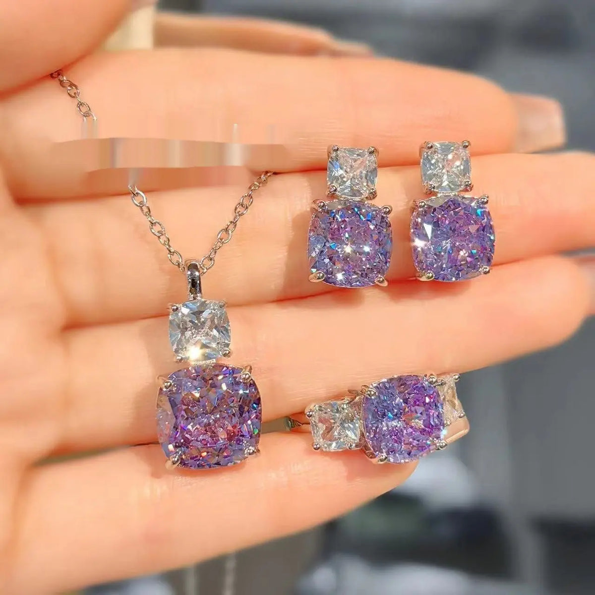 „High Carbon Diamond Ice Flower Cut“ Schmuck -   0 #