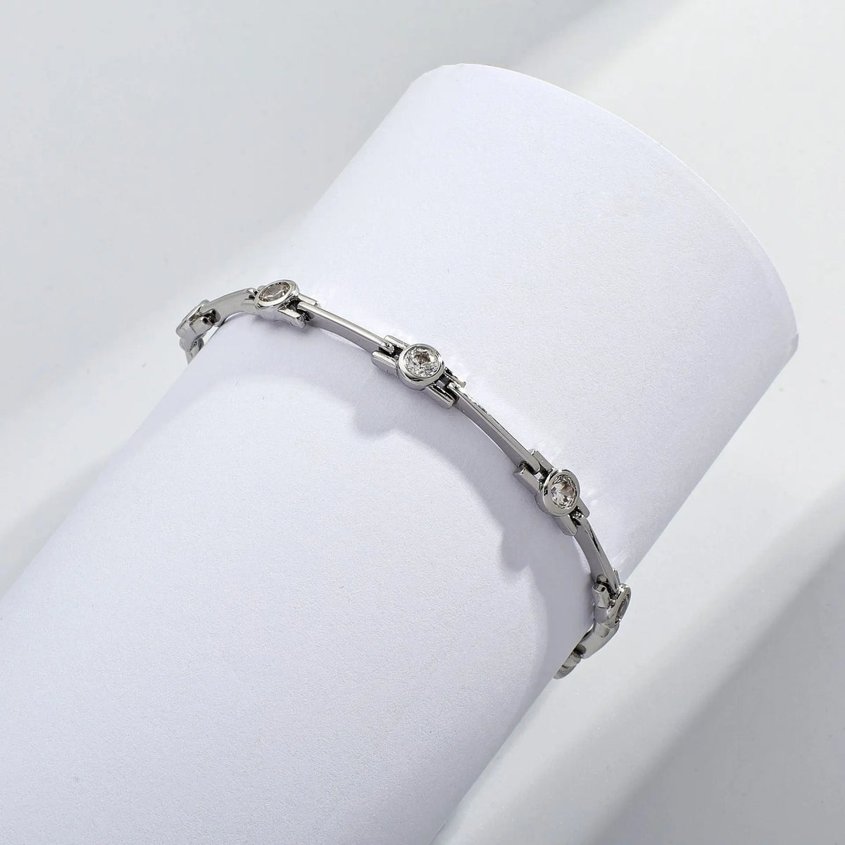 Inlaid Zirconium Bracelet -   0 #