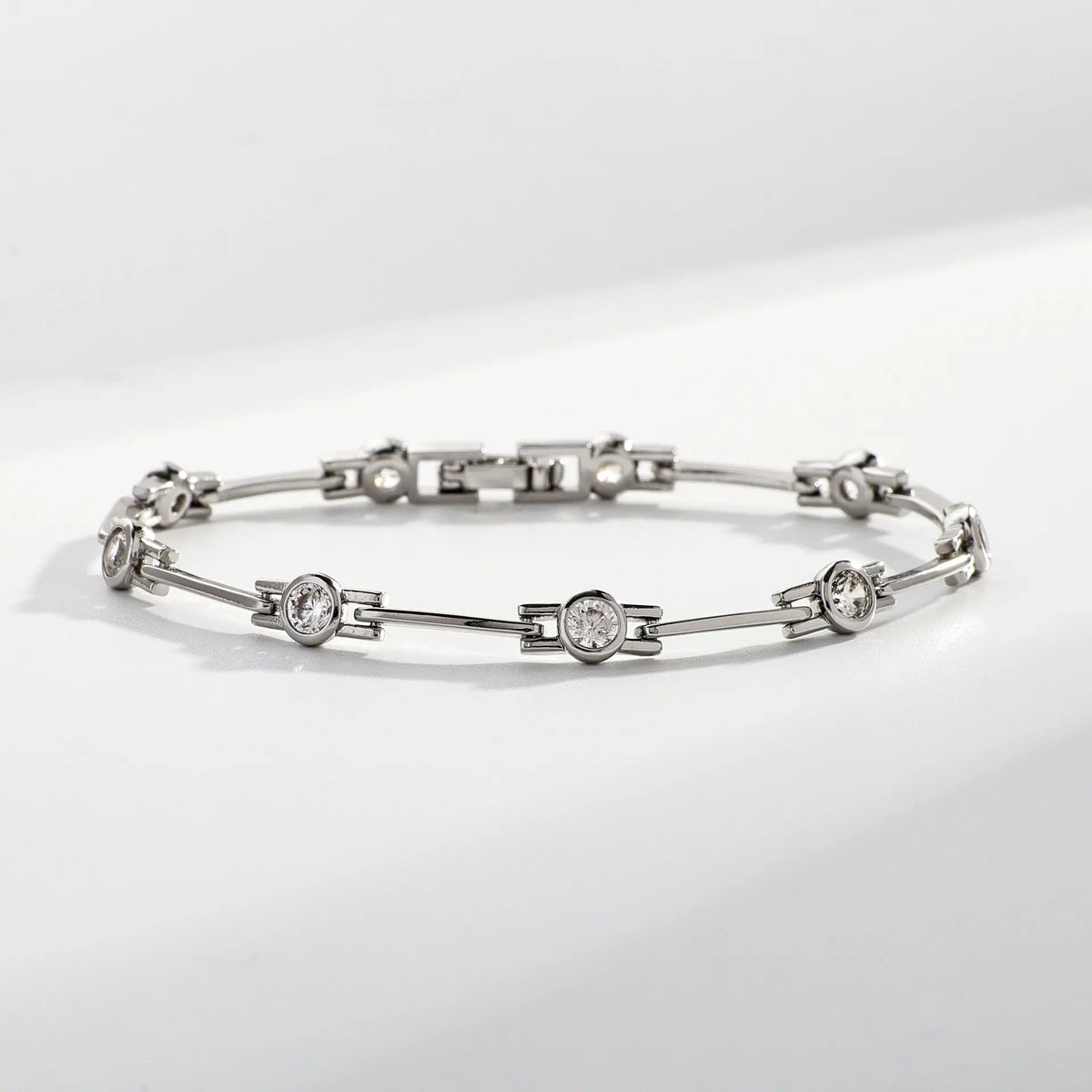 Inlaid Zirconium Bracelet -   0 #