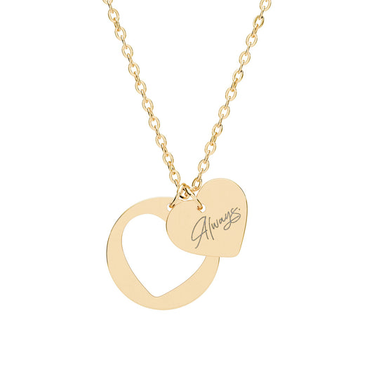 “Love Massage” Heart Cutout - Halskette