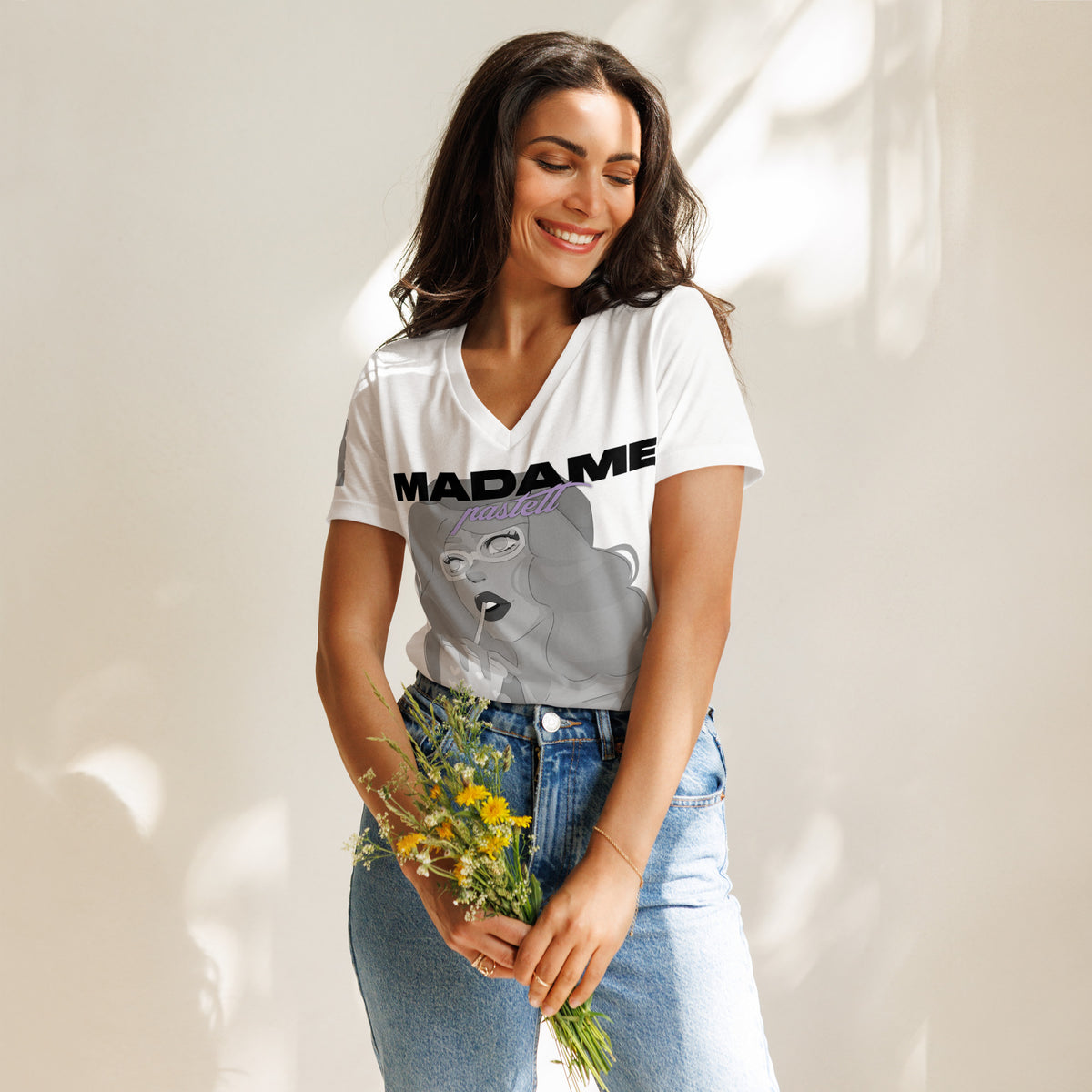 Madame Pastell - Lockeres T-Shirt -   Shirts,Top #