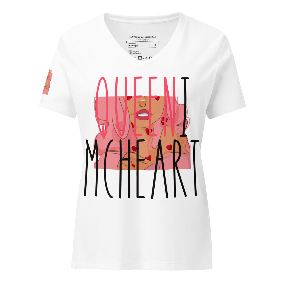 Queeni McHeart - Lockeres T-Shirt -   Shirts,Top #