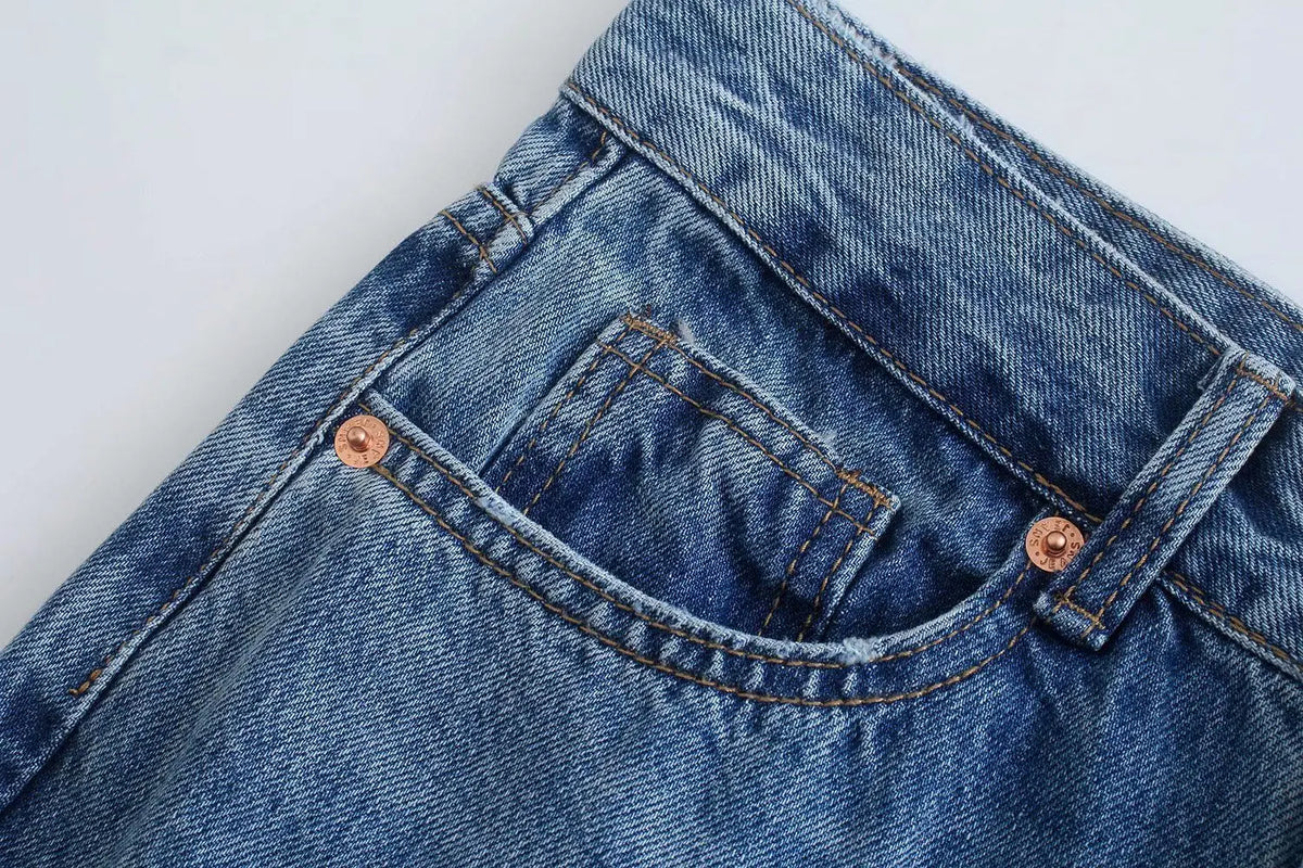 'Slim Wide Leg Straight' Jeans -   Jeans #