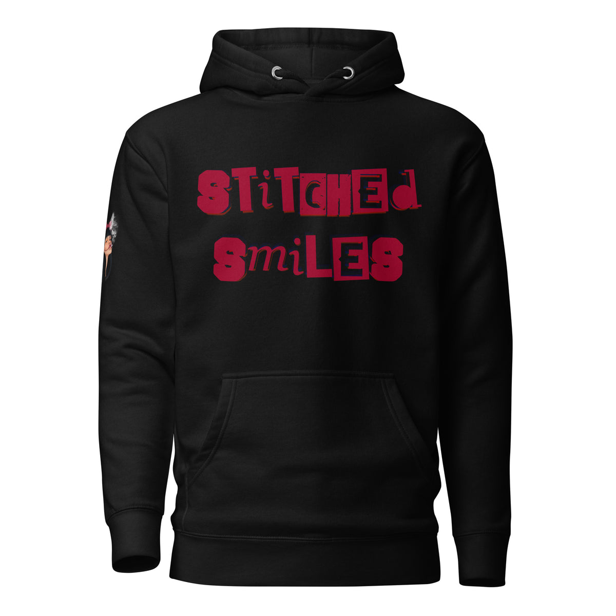 Stiched Smile - Unisex-Kapuzenpullover -   Kapuzenpullover #
