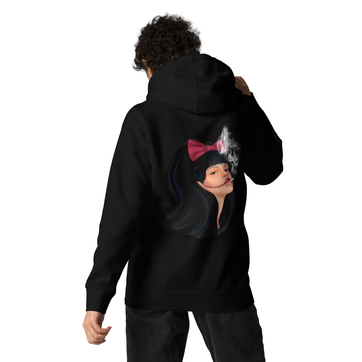 Stiched Smile - Unisex-Kapuzenpullover -   Kapuzenpullover #