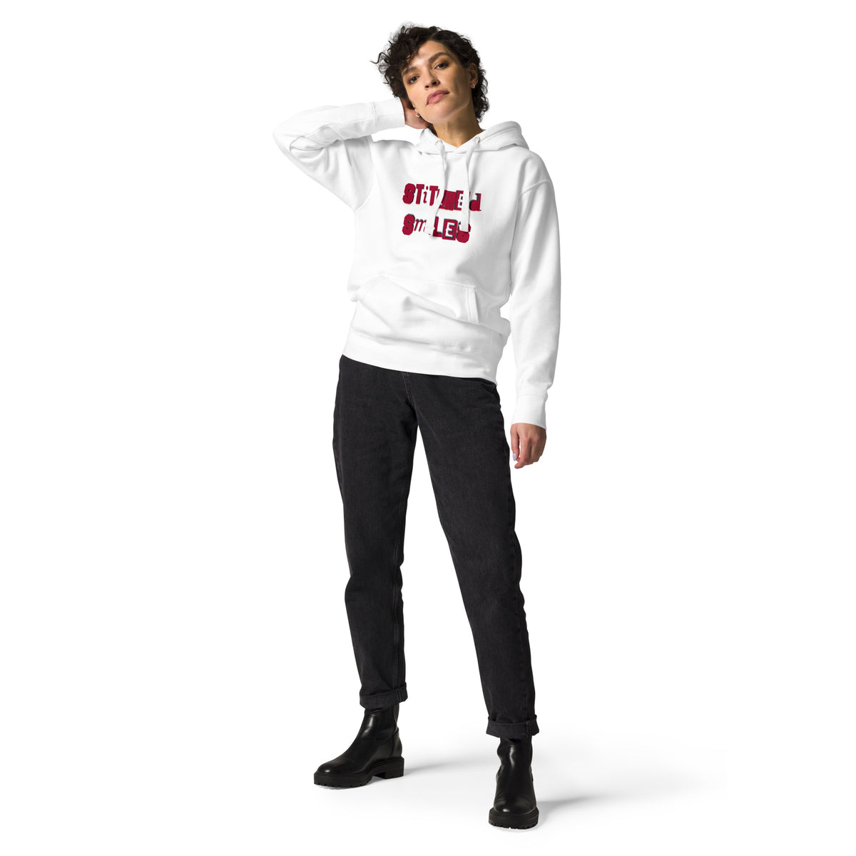 Stiched Smile - Unisex-Kapuzenpullover -   Kapuzenpullover #