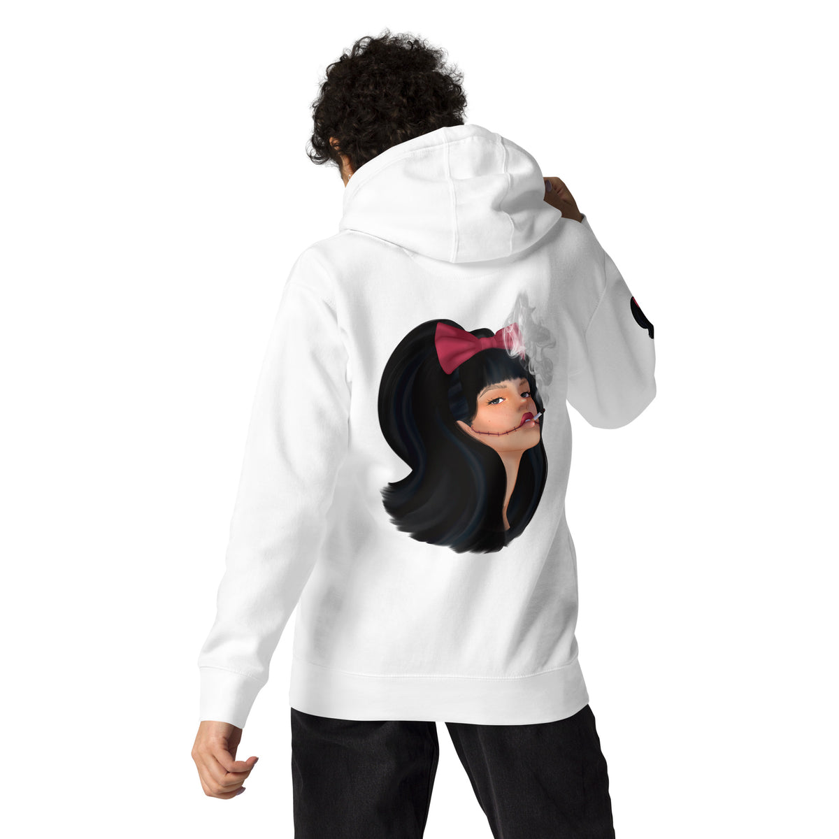 Stiched Smile - Unisex-Kapuzenpullover -   Kapuzenpullover #