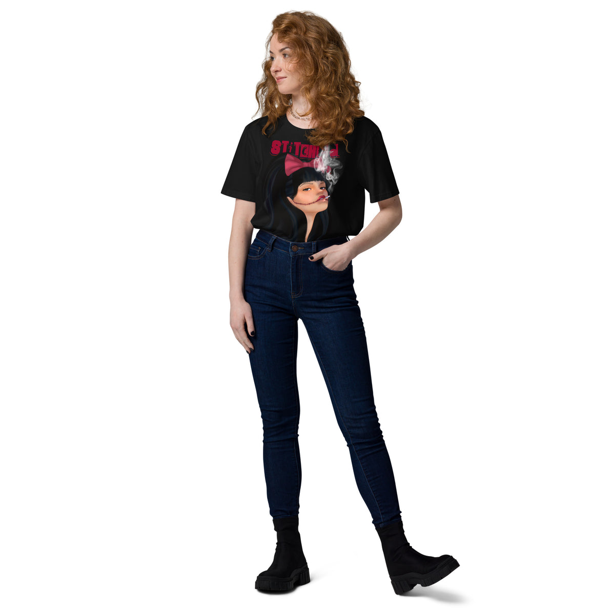 Stitched Smiles - Cotton Shirt -   Shirts,Top #