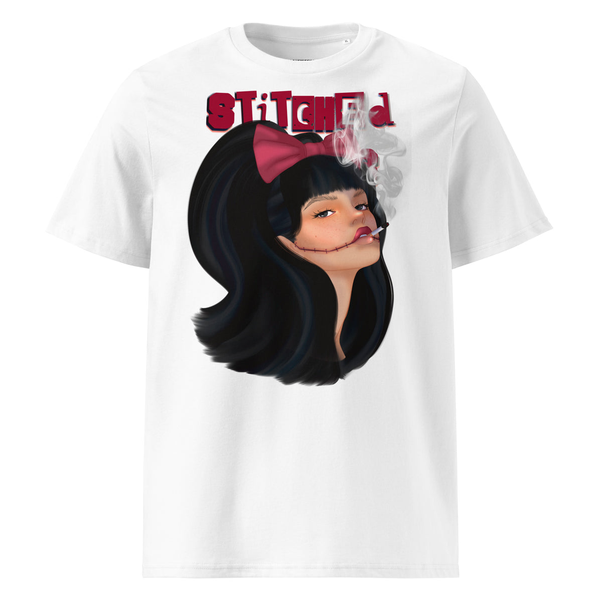 Stitched Smiles - Cotton Shirt -   Shirts,Top #