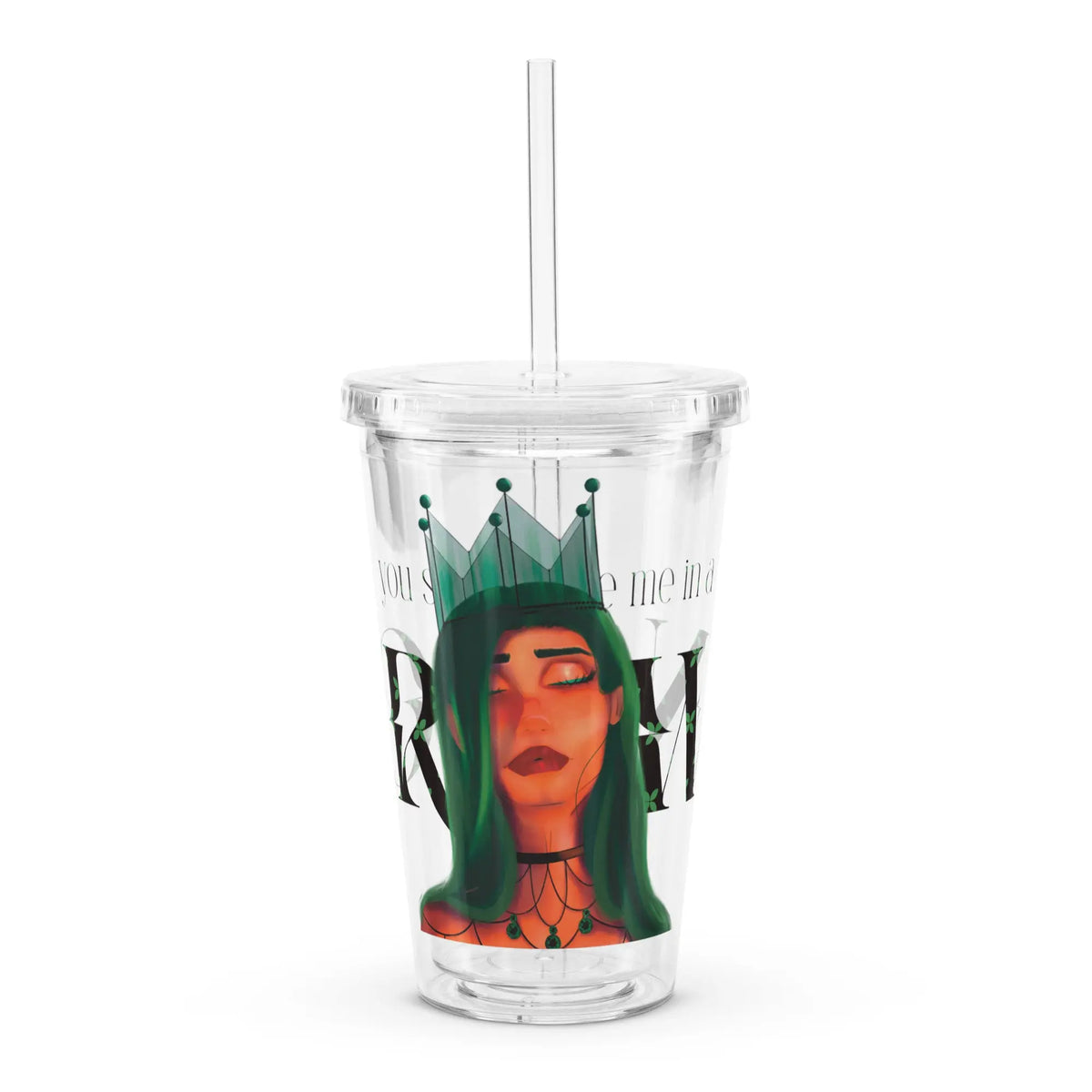 The Crown - Clear Cup -   Weinbecher, Doppelwandiger Becher aus Plastik (16 oz) #