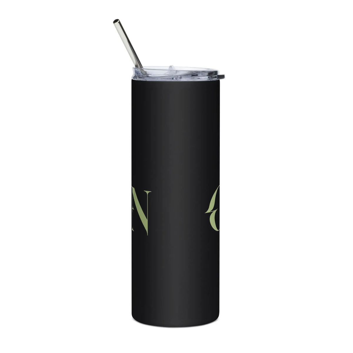 The Crown - Steel Cup -   Reisebecher mit Henkel, Edelstahl Trinkflasche mit Strohhalm #